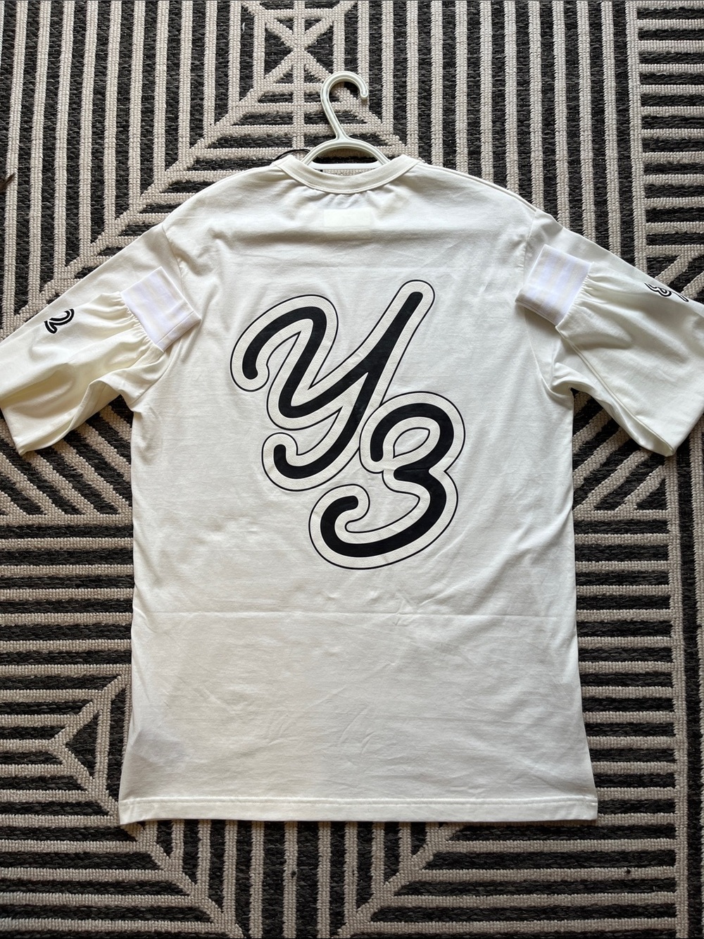 Y-3 Yohji Yamamoto Off-White Long Sleeve Streetwear Tee